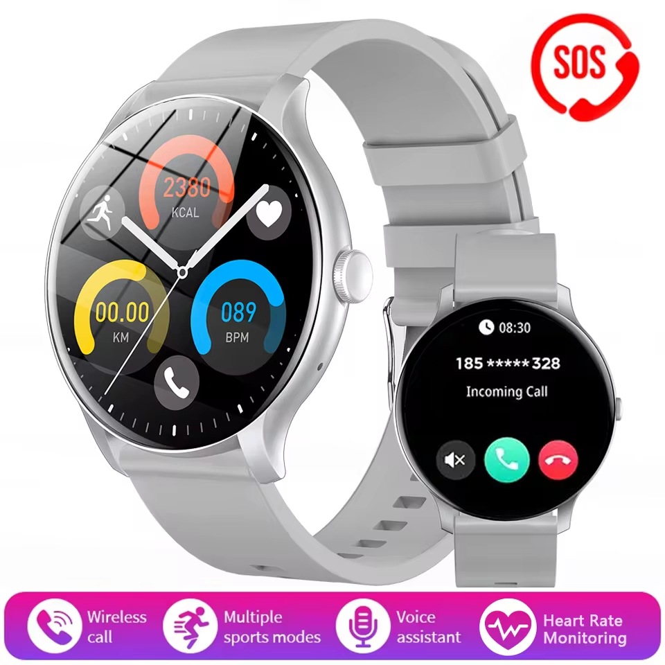 LXASFIT GT2 Bluetooth Smart Watch Sports Watch Smart Bracelet Round Screen Heart Rate Monitor Waterproof Smartwatch For Men Women Couple Watch Ladies Wrist Watch Woman Men Smart Watch Kids watch