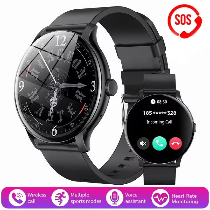 LXASFIT Smart Watch Fitness Tracker Sports Smart Bracelet Round Screen Heart Rate Monitor Bluetooth Smartwatch For Men Ladies Wrist Watch Woman Smart Watch Kids Smartwatch Men's Smart Watch For Huawei