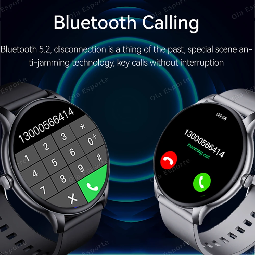 LXASFIT GT2 Bluetooth Smart Watch Sports Watch Smart Bracelet Round Screen Heart Rate Monitor Waterproof Smartwatch For Men Women Couple Watch Ladies Wrist Watch Woman Men Smart Watch Kids watch