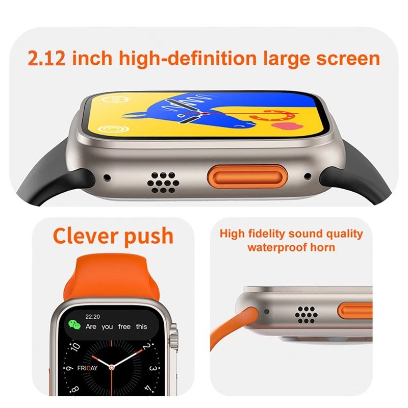 Y10 Ultra Smart Watch Set With 4 Straps T900 Ultra Series 8 Smart Watch For Men Heart Rate Monitor Bluetooth Call Multifunction Sport Smartwatches For IOS Android Wireless Charging Women Smart Watch
