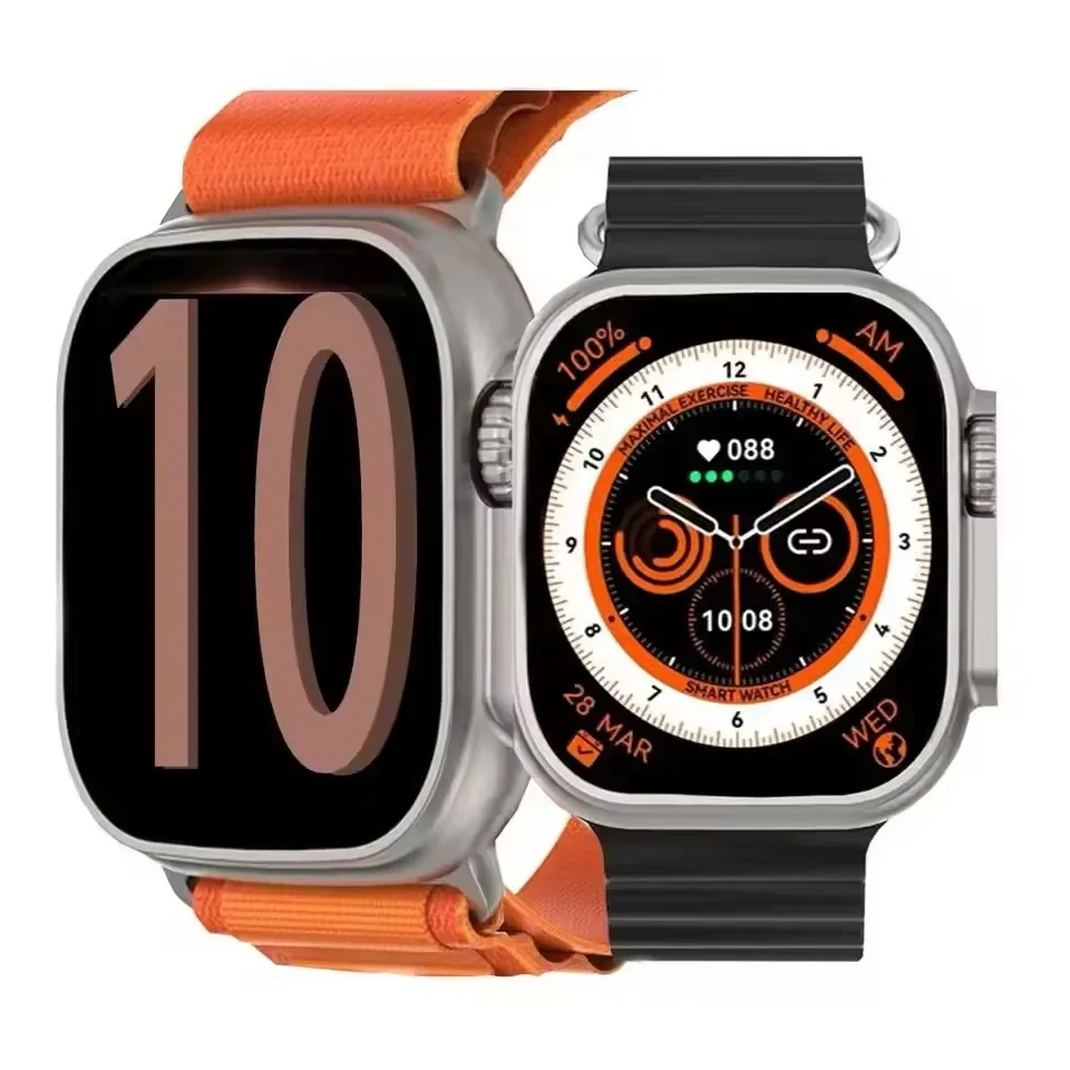 Y10 Ultra Smart Watch Set With 4 Straps T900 Ultra Series 8 Smart Watch For Men Heart Rate Monitor Bluetooth Call Multifunction Sport Smartwatches For IOS Android Wireless Charging Women Smart Watch
