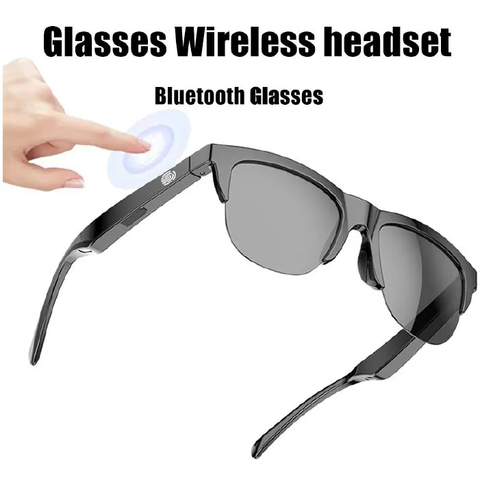 Anti-UV Smart Glasses Men Women Bluetooth Sunglasses Touch Control Waterproof Wireless Headphone Outdoor Smart Sunglasses Anti-glare Anti-Blu-ray Headset Dual Speaker Wireless Earphone Audio Glasses