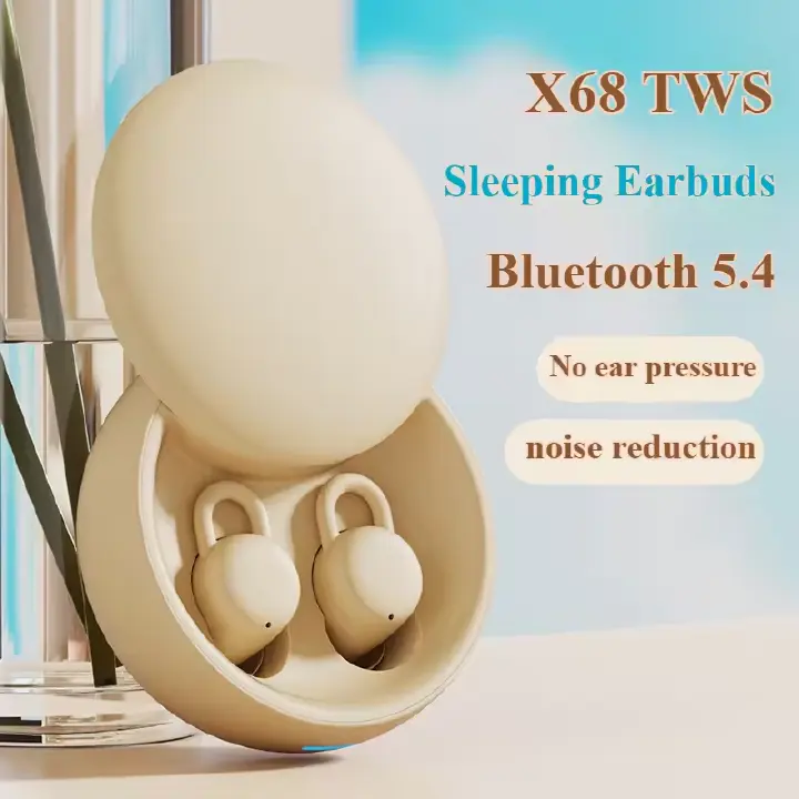 Wireless Sleeping Earbuds Bluetooth Earphones Invisible Noise Reduction TWS Headphones Comfortable Headset With Mic Mini Sleep Earphone Wireless Earbuds Gaming Bluetooth Earpods X68 Mini Earbuds Gift