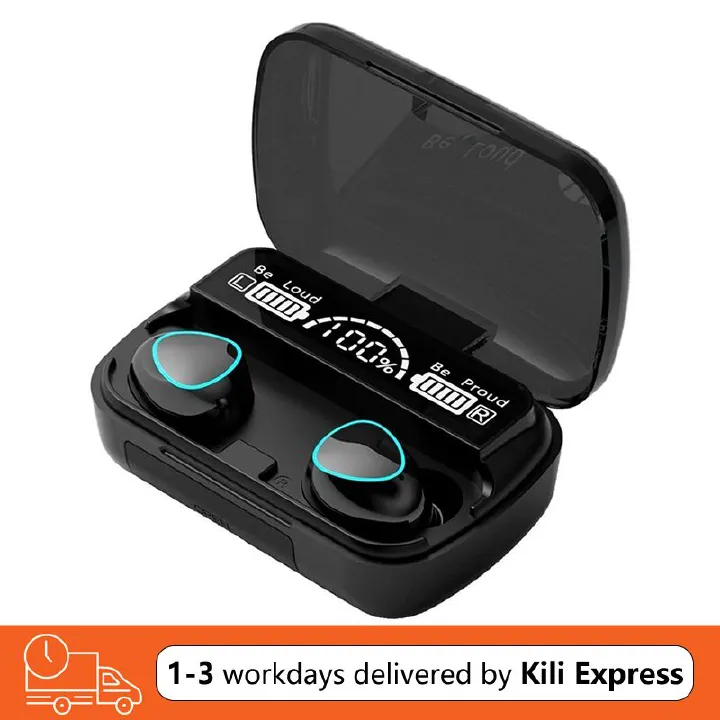 TWS True Wireless Bluetooth Earbuds Wireless Earphone Bluetooth Headsets Stereo Sound Noise Canceling Waterproof Bluetooth Headphone With Microphone IN-EAR 9D Stereo Wireless Earbuds 2000mAh M10