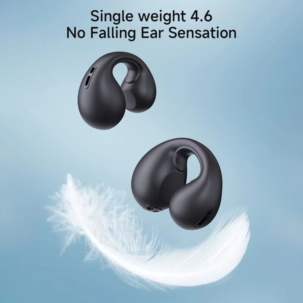 Aloking TWS Wireless Bluetooth Earphone Clip On Ear Sports Earbuds HIFI Stereo Sound Earpods Bluetooth Painless Headset Not in Ear Wireless Earphone Original Bluetooth Earpods Wireless Earphones