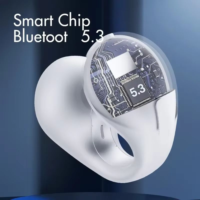 Aloking TWS Wireless Bluetooth Earphone Clip On Ear Sports Earbuds HIFI Stereo Sound Earpods Bluetooth Painless Headset Not in Ear Wireless Earphone Original Bluetooth Earpods Wireless Earphones