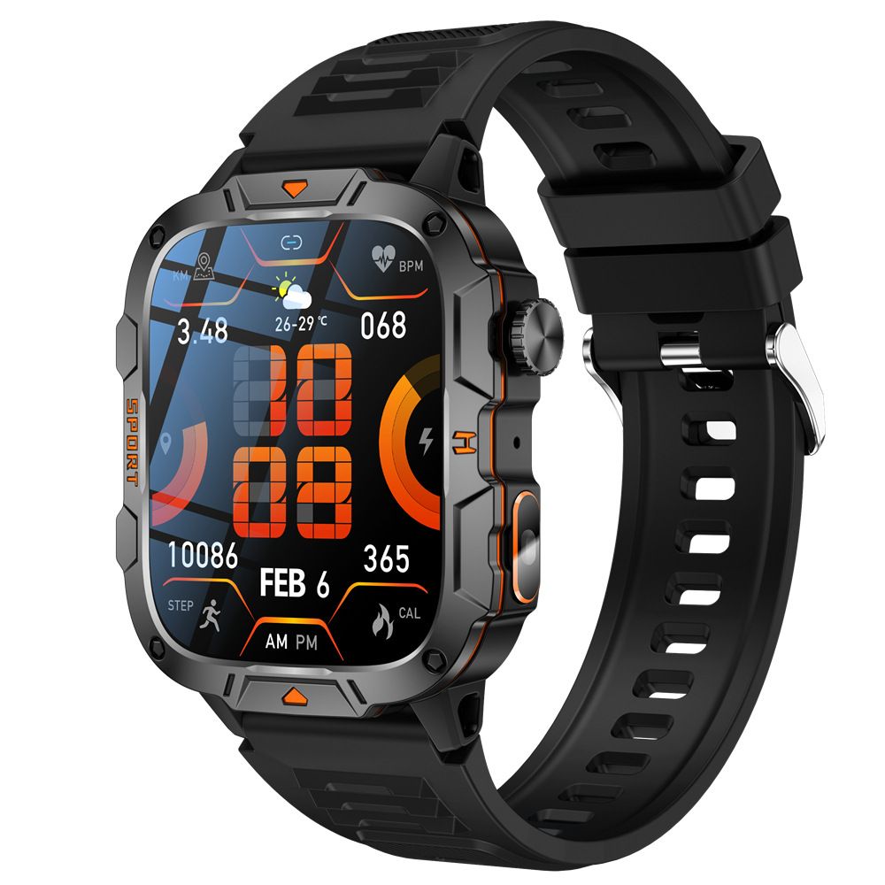 LIGE QX12 Smart Watch LED Flashlight Heart Rate Blood Pressure Blood Oxygen Health Monitor Bluetooth Smart Watch For Men Outdoor Sports Smartwatch Multifunction Waterproof Smart watch Smart Bracelet
