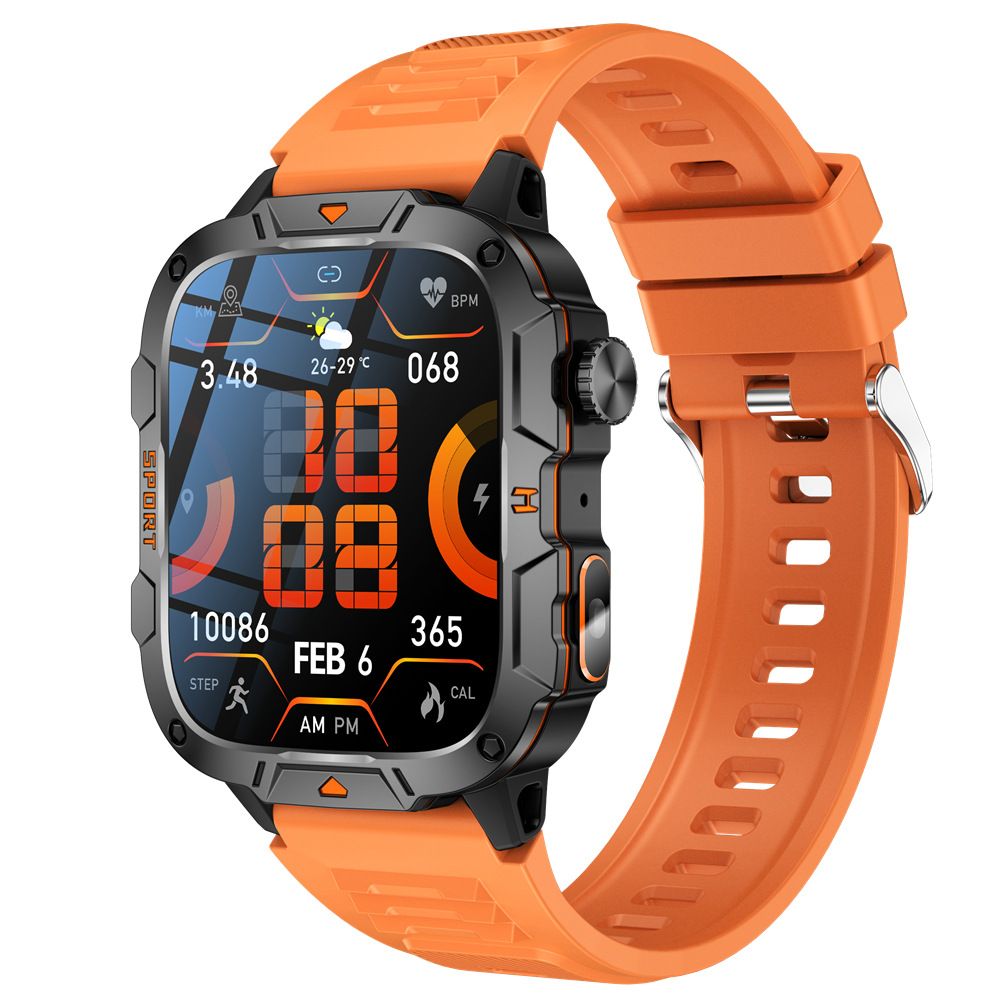 LIGE QX12 Smart Watch LED Flashlight Heart Rate Blood Pressure Blood Oxygen Health Monitor Bluetooth Smart Watch For Men Outdoor Sports Smartwatch Multifunction Waterproof Smart watch Smart Bracelet