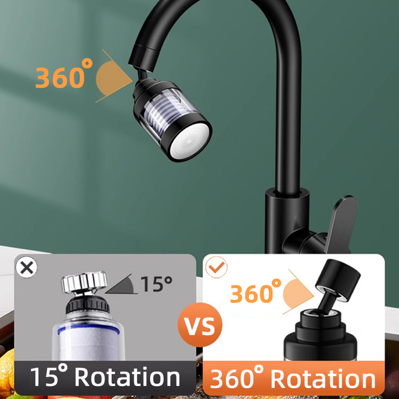 360° Rotatable Faucet Filter Extender Purifier Spray Head Tap Nozzle Water Saving Sprayer Diffuser Kitchen Accesories