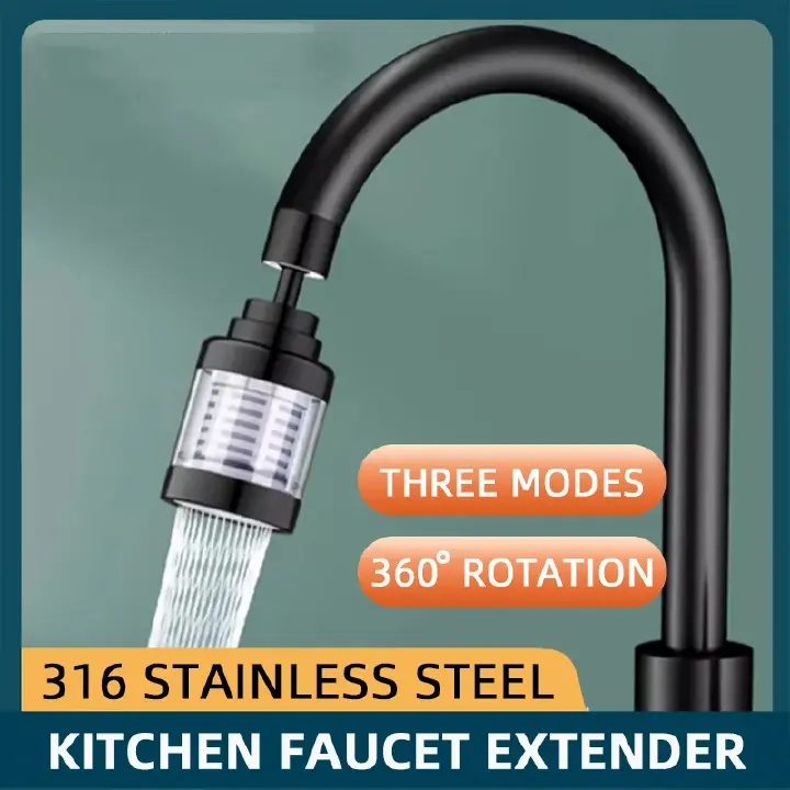 360° Rotatable Faucet Filter Extender Purifier Spray Head Tap Nozzle Water Saving Sprayer Diffuser Kitchen Accesories