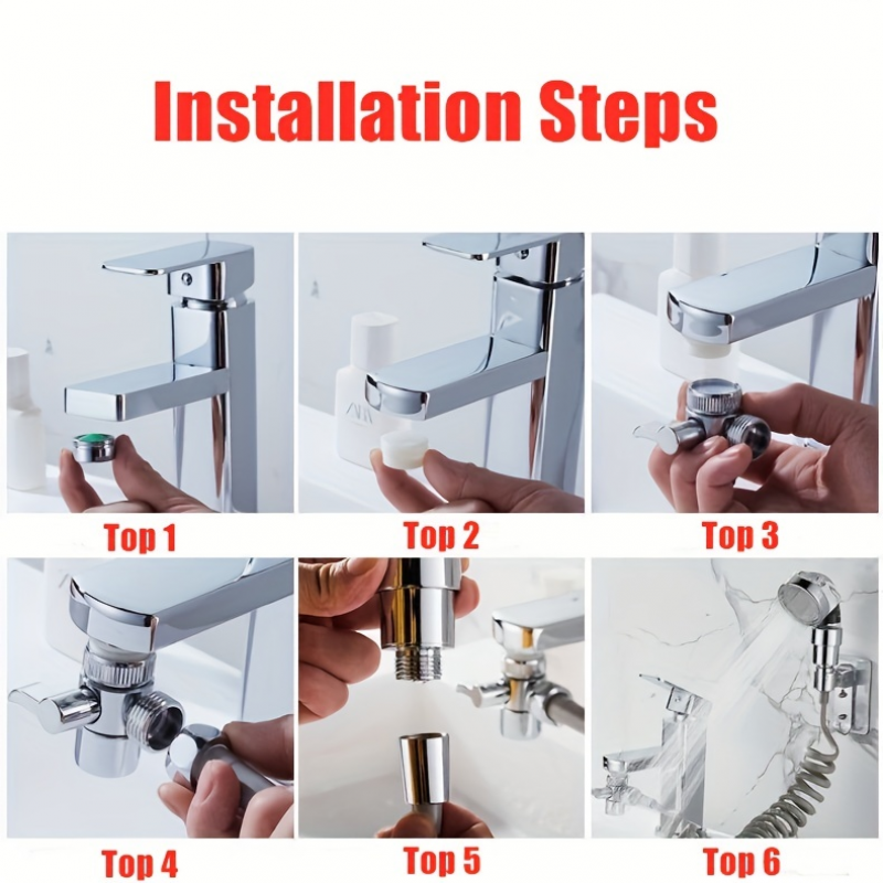 Faucet Parts Universal Faucet Switch Adapter Kitchen Sink Splitter Diverter Valve Water Tap Connector For Toilet Bidet Shower Bathroom
