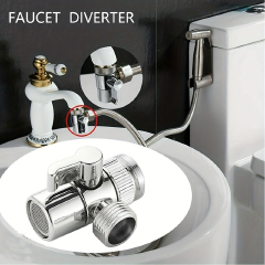 Faucet Parts Universal Faucet Switch Adapter Kitchen Sink Splitter Diverter Valve Water Tap Connector For Toilet Bidet Shower Bathroom