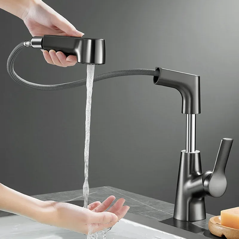 Washbasin Faucet Korea Bathroom Swivel Faucet Bathroom Sink Tap Tapware Blender Washbasin Tap Copper alloy