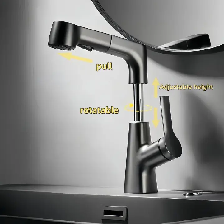 Washbasin Faucet Korea Bathroom Swivel Faucet Bathroom Sink Tap Tapware Blender Washbasin Tap Copper alloy