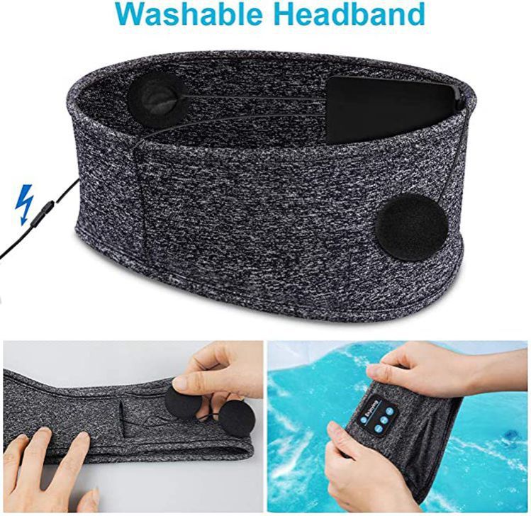 Fone Bluetooth Earphones Sports Sleeping Headband Elastic Wireless Headphones Music Eye Mask Wireless Bluetooth Headset Headband