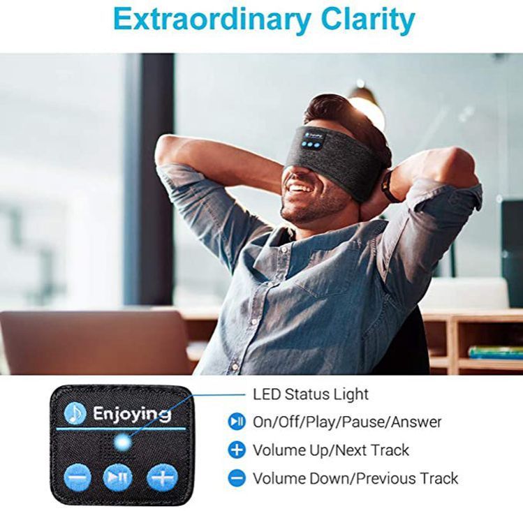 Fone Bluetooth Earphones Sports Sleeping Headband Elastic Wireless Headphones Music Eye Mask Wireless Bluetooth Headset Headband