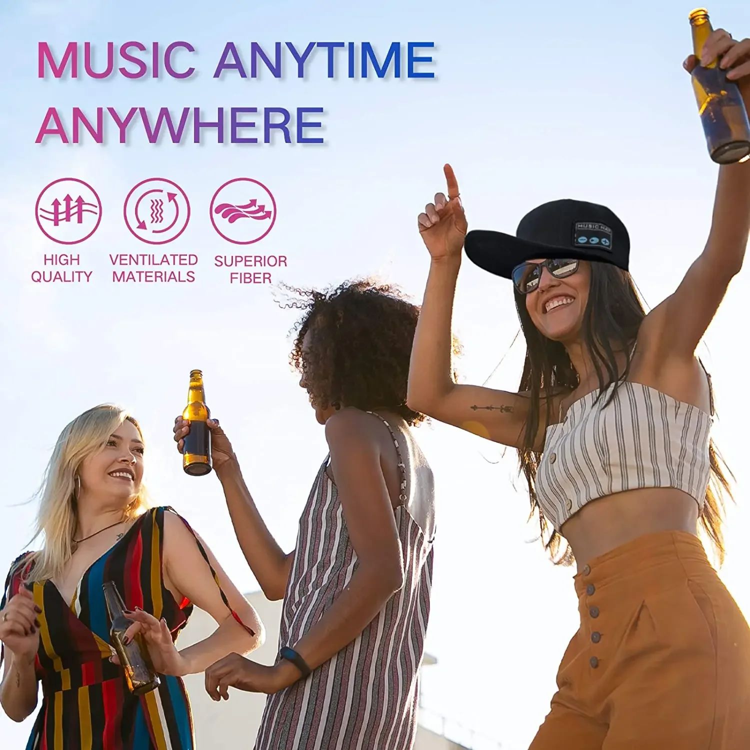 Hat with Bluetooth Speaker Headphones Wireless Smart Music Baseball Cap Earphone for Outdoor Sports Gift Microphone Headset New
