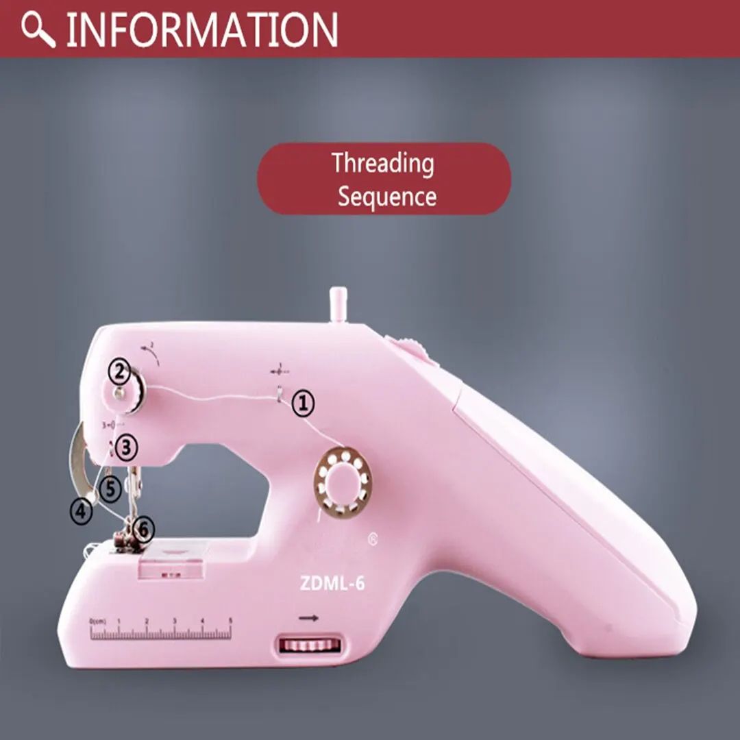 Mini Handheld Sewing Machine Embroidery Sew Adult Beginners Stitch Electric Sewing Machine for Needlework ,DIY Clothes