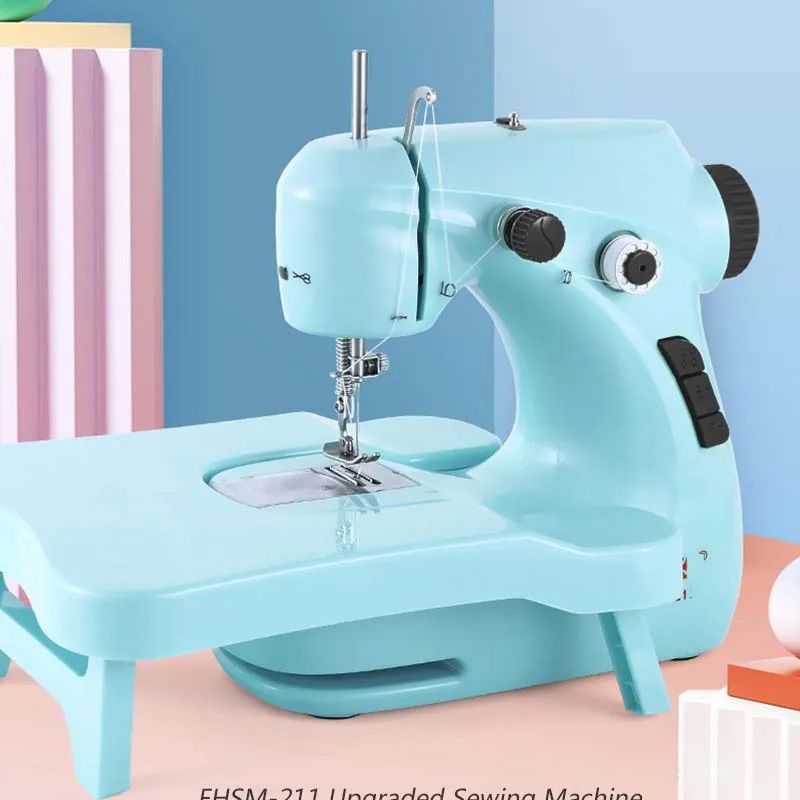 Household Sewing Machine Multifunctional Automatic Thread Winding Sewing Machines Electric Small Portable Mini Desktop Straight Line Cutter Automatic Winding Mending Mini Household Items