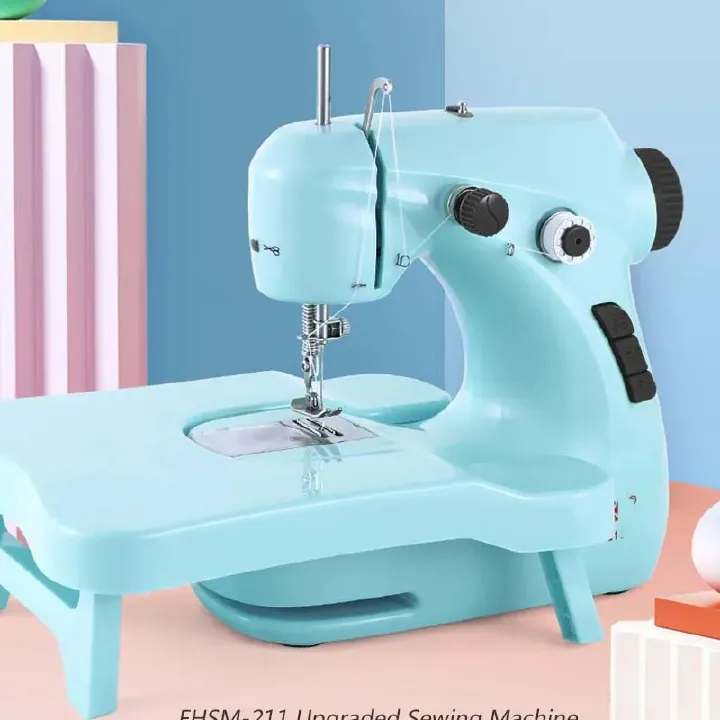 Household Sewing Machine Multifunctional Automatic Thread Winding Sewing Machines Electric Small Portable Mini Desktop Straight Line Cutter Automatic Winding Mending Mini Household Items