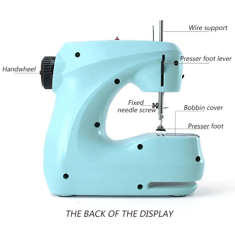 Household Sewing Machine Multifunctional Automatic Thread Winding Sewing Machines Electric Small Portable Mini Desktop Straight Line Cutter Automatic Winding Mending Mini Household Items