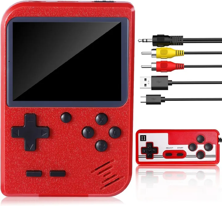 Handheld Games Console Portable Mini Retro Game Console with 500 Classical FC Games Support for Connecting TV & Two Players, 3 -Inches Screen 1020mAh Rechargeable Battery, Gift for Kids Adult