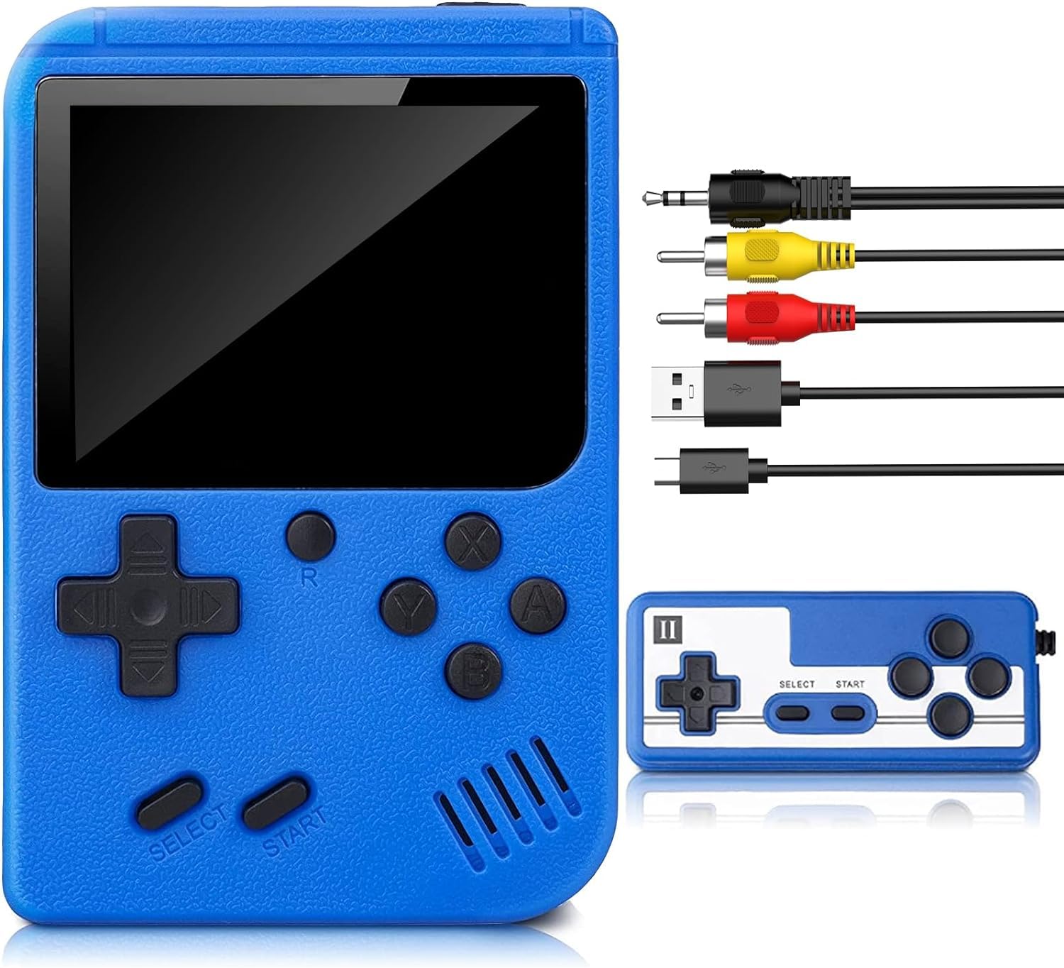 Handheld Games Console Portable Mini Retro Game Console with 500 Classical FC Games Support for Connecting TV & Two Players, 3 -Inches Screen 1020mAh Rechargeable Battery, Gift for Kids Adult