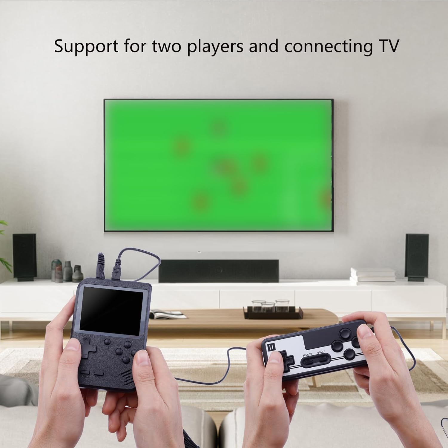 Handheld Games Console Portable Mini Retro Game Console with 500 Classical FC Games Support for Connecting TV & Two Players, 3 -Inches Screen 1020mAh Rechargeable Battery, Gift for Kids Adult