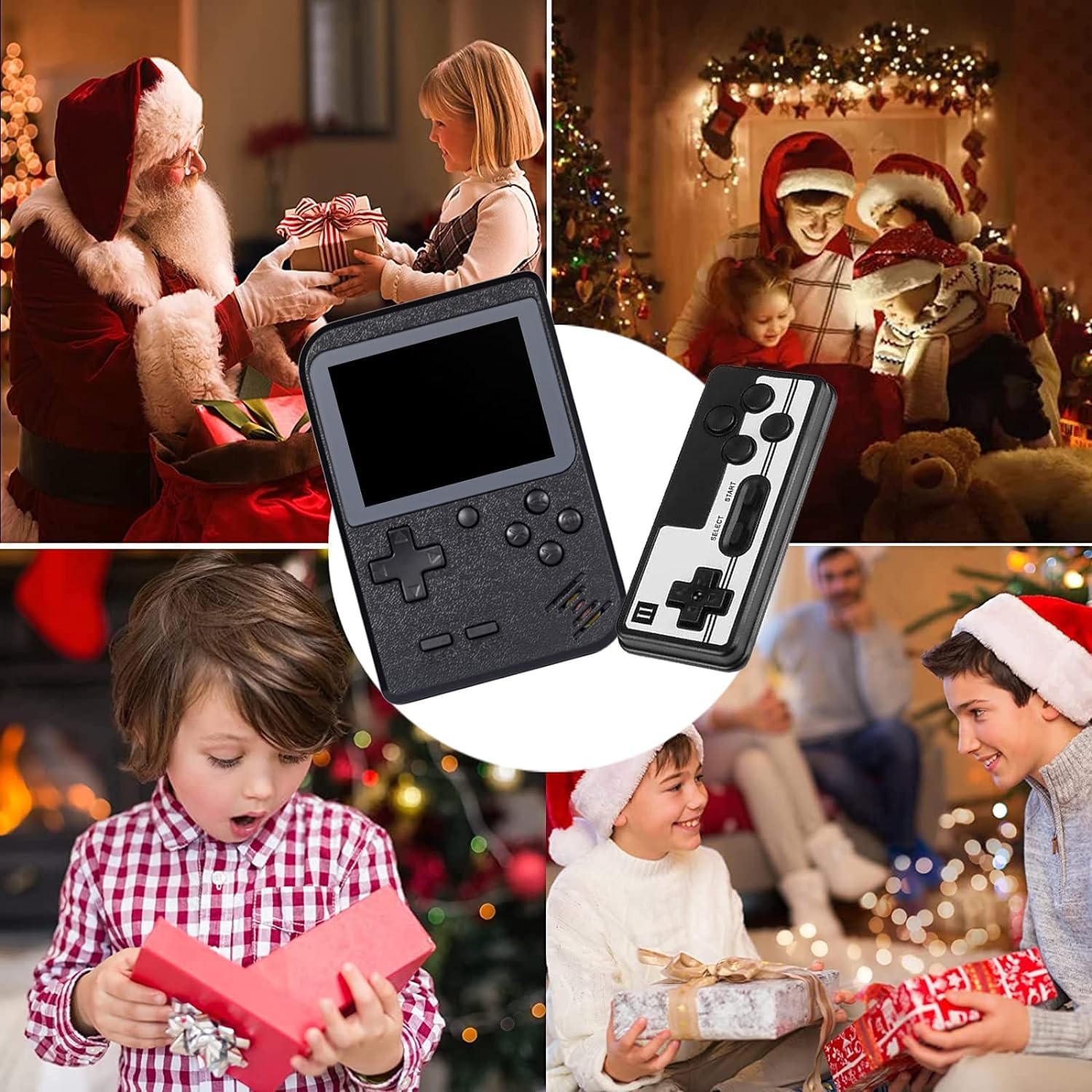 Handheld Games Console Portable Mini Retro Game Console with 500 Classical FC Games Support for Connecting TV & Two Players, 3 -Inches Screen 1020mAh Rechargeable Battery, Gift for Kids Adult