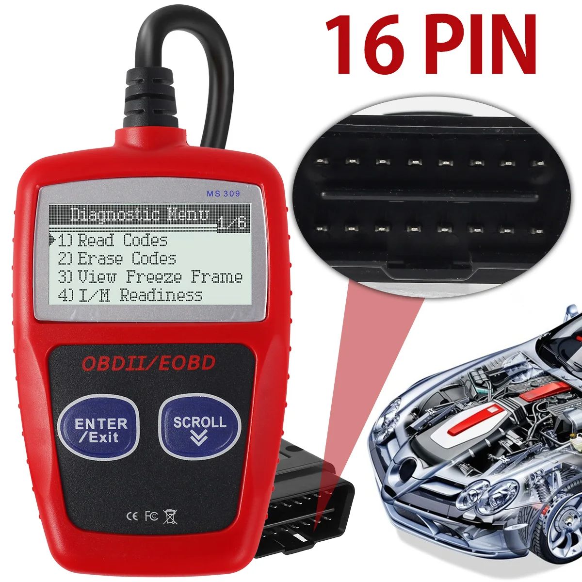 Multifunctional Car Fault Code Reader Accurate Engine Diagnostic Scanner ToolScanner Read & Erase Fault Code View For Peugeot