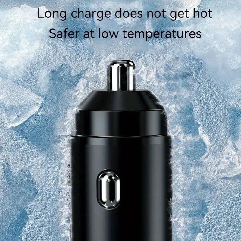 66w Car Charger Super Fast Charger Metal One Tow Two Car ChargerFlash Charger Mini Pull Ring New Pd Car Charger Car Electronic