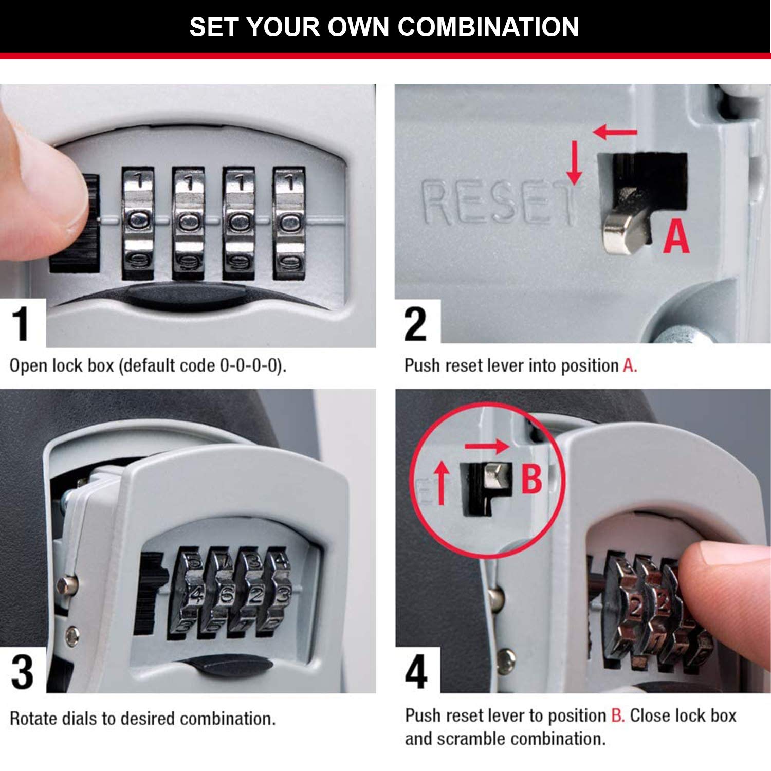 Key Safe Wall Mounted Medium 85 x 119 x 36 mm Outdoor Mounting Kit for Home Office Industries Vehicles