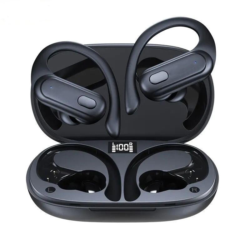 Bluetooth 5.3 Earphone True Wireless Sports Headphones Touch TWS With Mic Noise Reduction Earbuds Waterproof Headset XT60 Ear Hook Sports Wirless Headephone