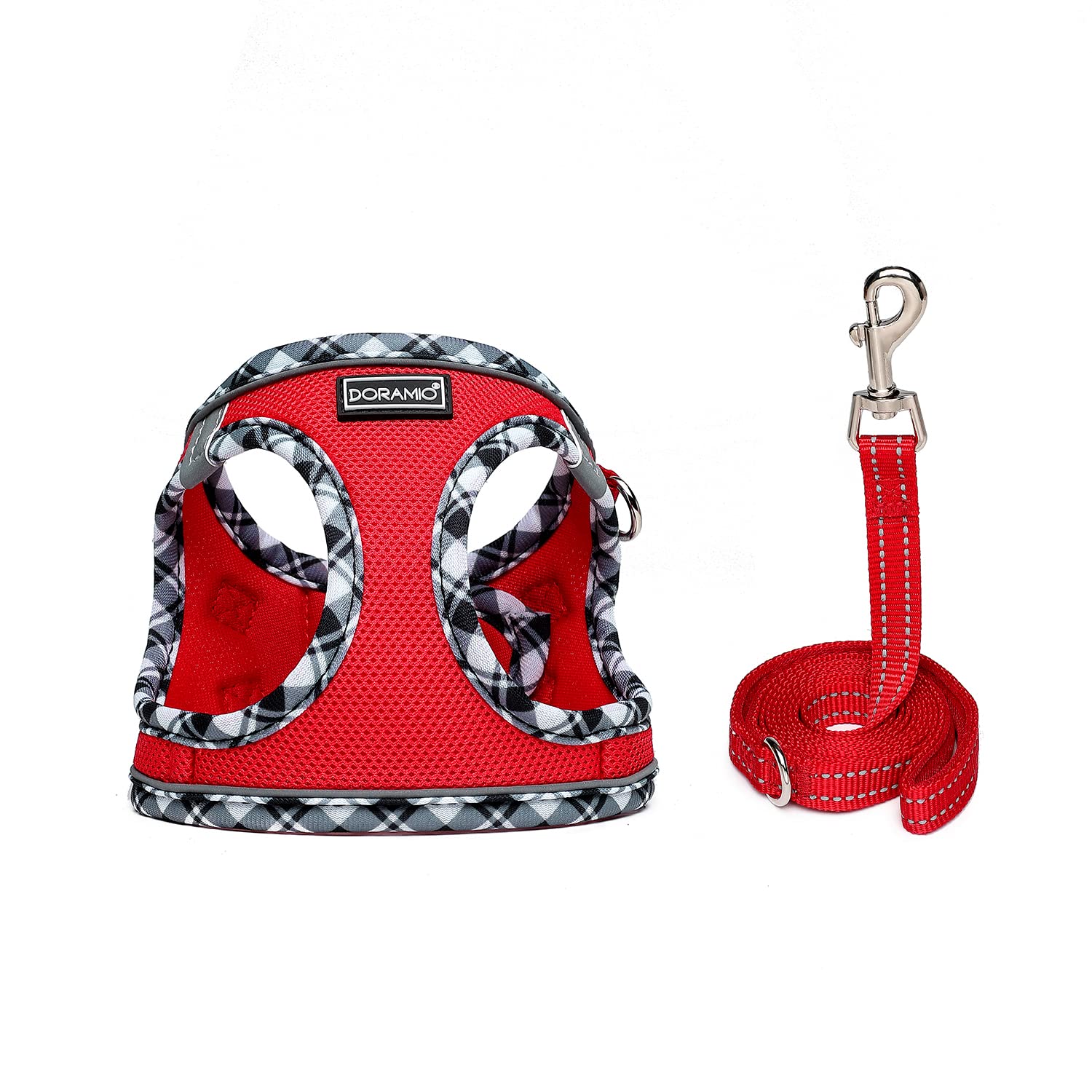 Step-in Dog Harness and Leash Set, Soft Mesh No-Chock Reflective Breathable Easy Walk Lightweight Vest Harnesses with Safety Buckle for Small Medium Dogs, Cats, Puppies XS/S/M/L/XL