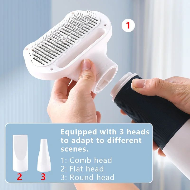 Dog Water Blower Hair Pulling Blowing Wind Modeling 3 In 1 Artifact Dog Hair Pulling Machine Hair Dryer Teddy Hair Comb Beauty