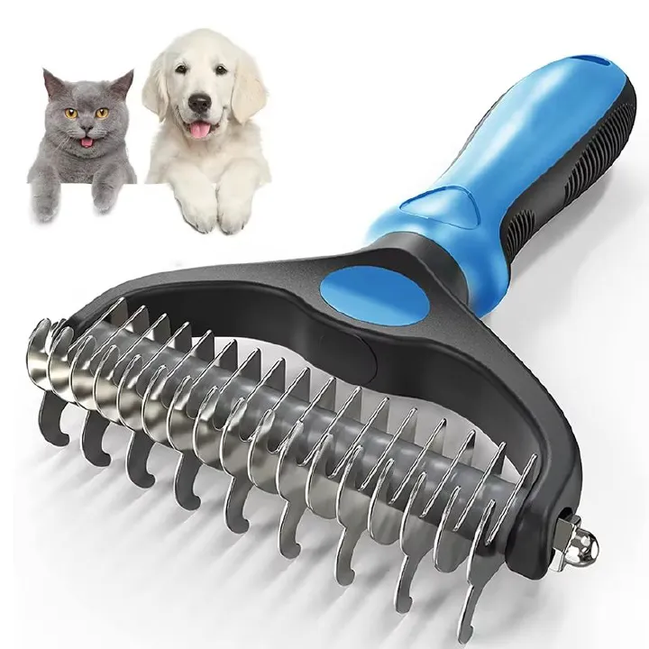 Dog Brush Pet Hair Remover Cat Comb For Cats Dogs Long Hair Short Hair Pet Grooming Care Brush Remove Undercoat Dog Cat Professiona Accessories