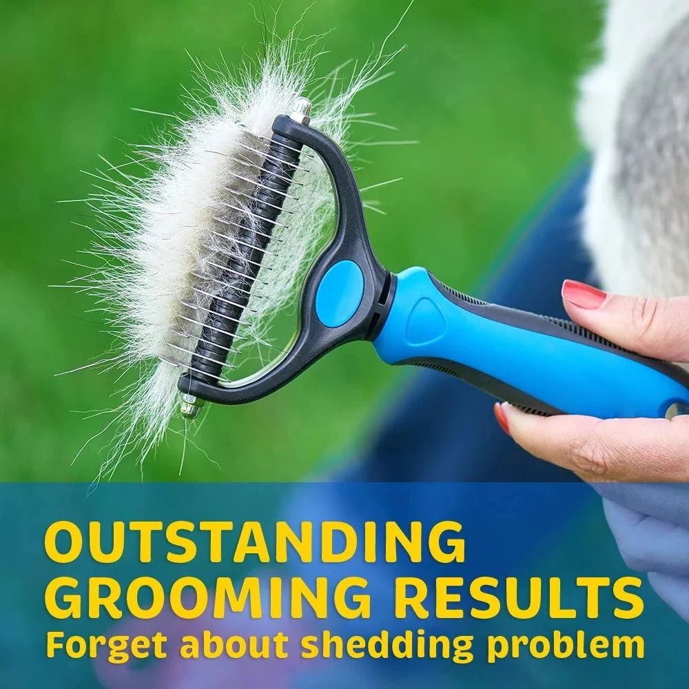 Dog Brush Pet Hair Remover Cat Comb For Cats Dogs Long Hair Short Hair Pet Grooming Care Brush Remove Undercoat Dog Cat Professiona Accessories