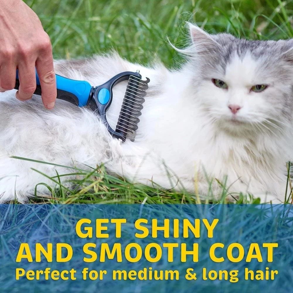 Dog Brush Pet Hair Remover Cat Comb For Cats Dogs Long Hair Short Hair Pet Grooming Care Brush Remove Undercoat Dog Cat Professiona Accessories