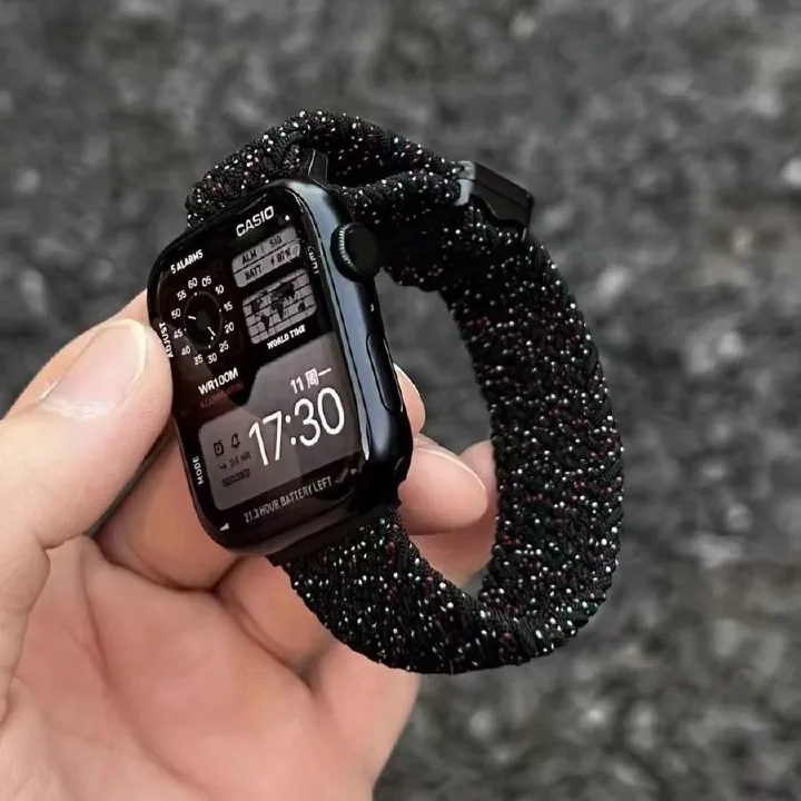 Watch Bands Nylon Strap for Apple Watch Band 44mm 40mm 49mm 45mm 41 42 38 Solo Loop Bracelet for Iwatch Series 7 8 9 SE 6 5 4 Ultra 2 Correa