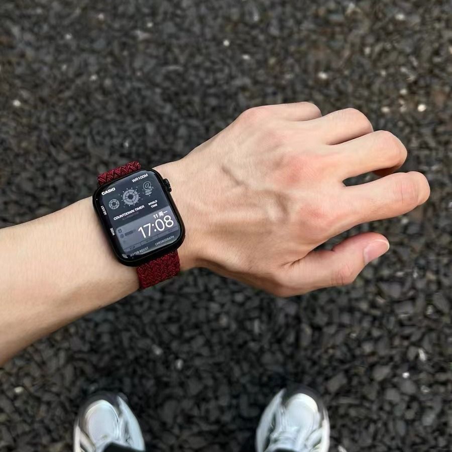 Watch Bands Nylon Strap for Apple Watch Band 44mm 40mm 49mm 45mm 41 42 38 Solo Loop Bracelet for Iwatch Series 7 8 9 SE 6 5 4 Ultra 2 Correa