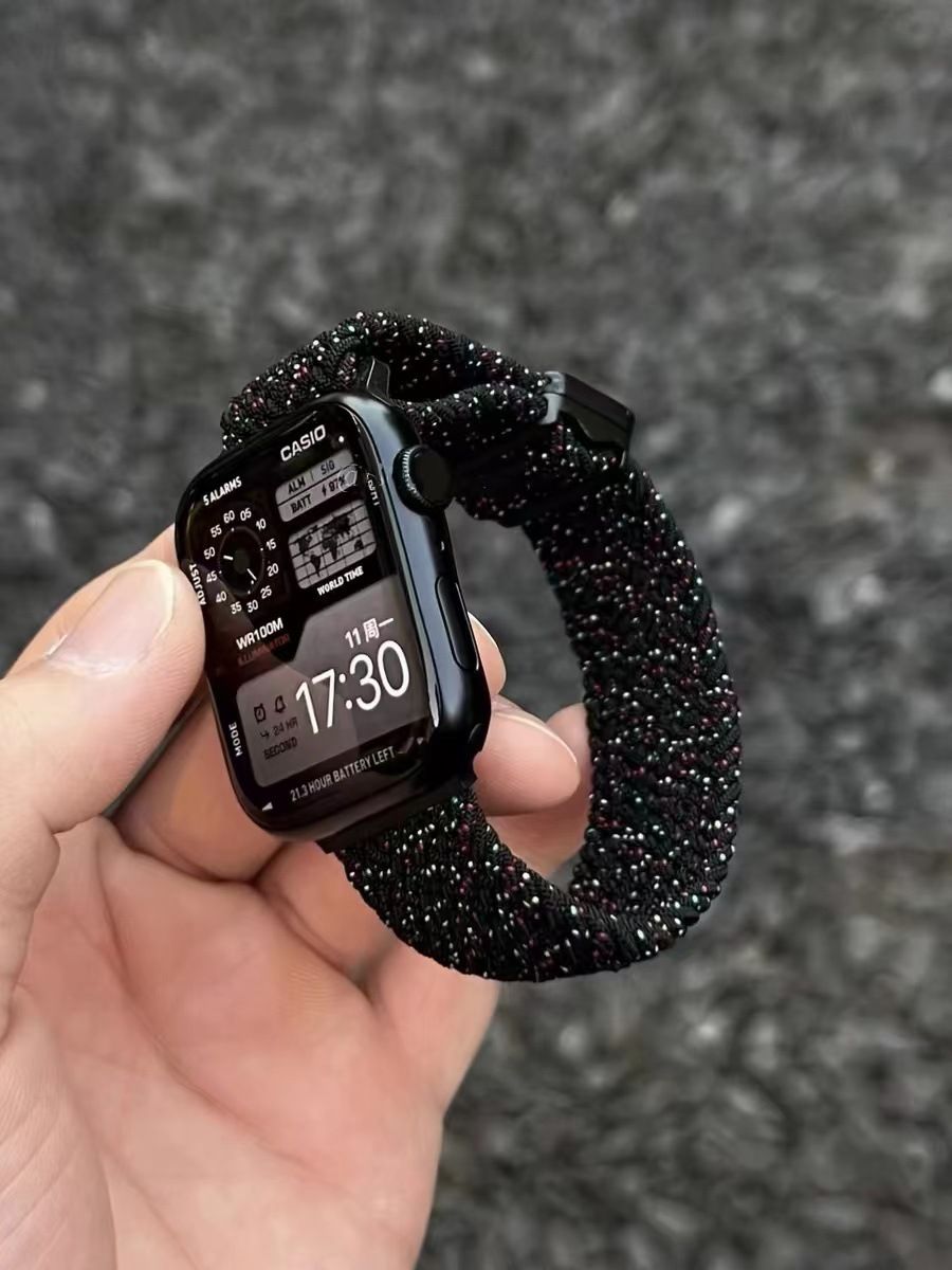 Watch Bands Nylon Strap for Apple Watch Band 44mm 40mm 49mm 45mm 41 42 38 Solo Loop Bracelet for Iwatch Series 7 8 9 SE 6 5 4 Ultra 2 Correa