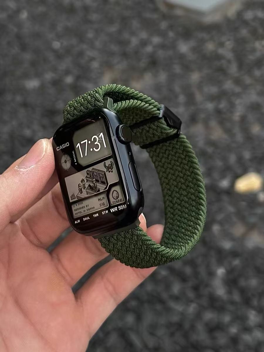 Watch Bands Nylon Strap for Apple Watch Band 44mm 40mm 49mm 45mm 41 42 38 Solo Loop Bracelet for Iwatch Series 7 8 9 SE 6 5 4 Ultra 2 Correa