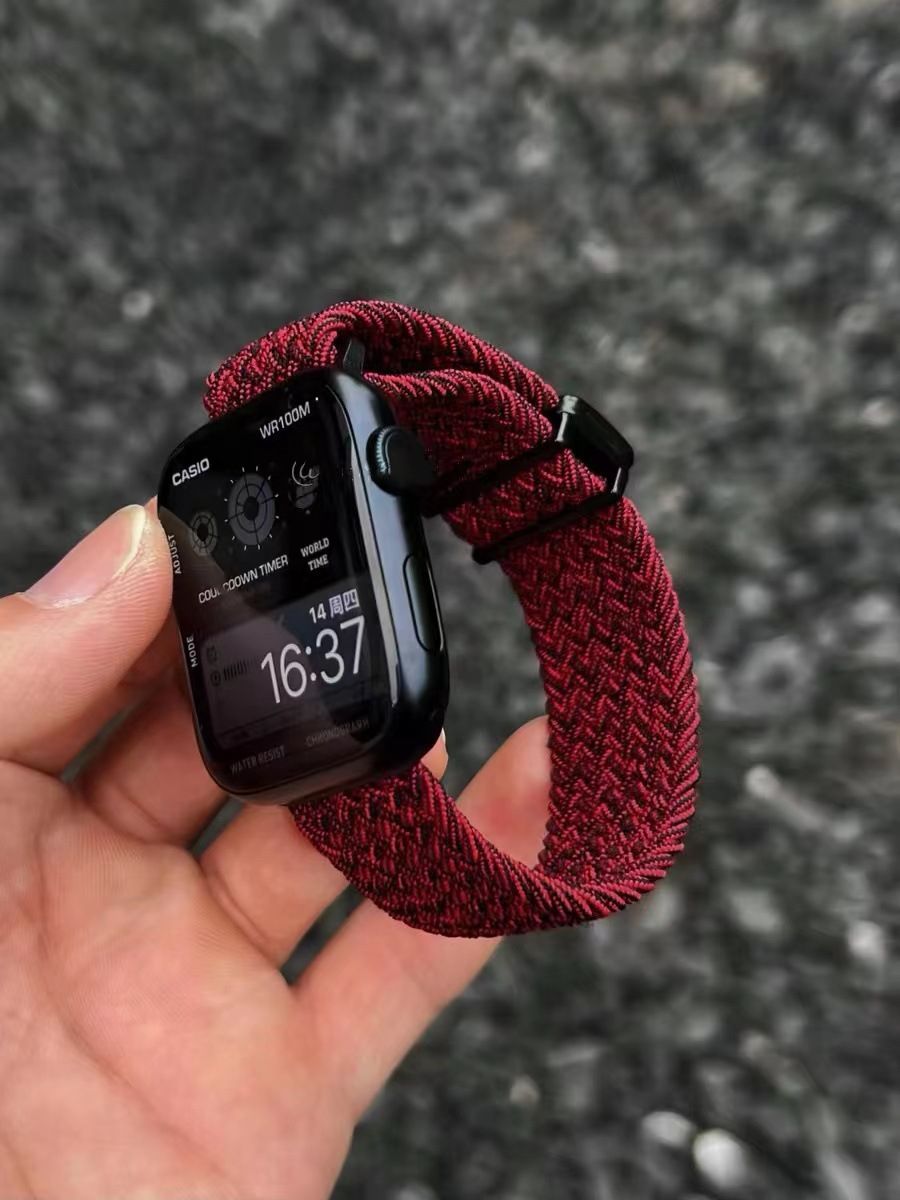 Watch Bands Nylon Strap for Apple Watch Band 44mm 40mm 49mm 45mm 41 42 38 Solo Loop Bracelet for Iwatch Series 7 8 9 SE 6 5 4 Ultra 2 Correa