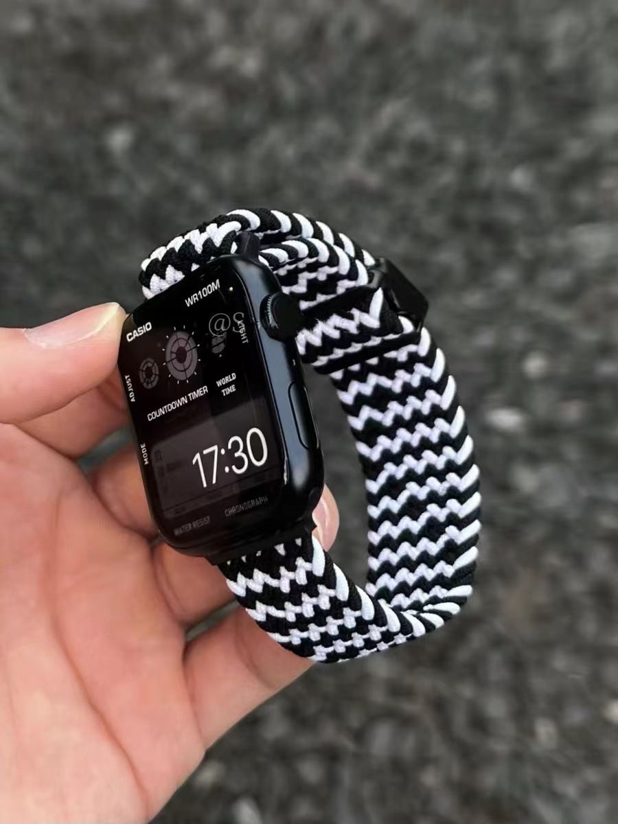 Watch Bands Nylon Strap for Apple Watch Band 44mm 40mm 49mm 45mm 41 42 38 Solo Loop Bracelet for Iwatch Series 7 8 9 SE 6 5 4 Ultra 2 Correa