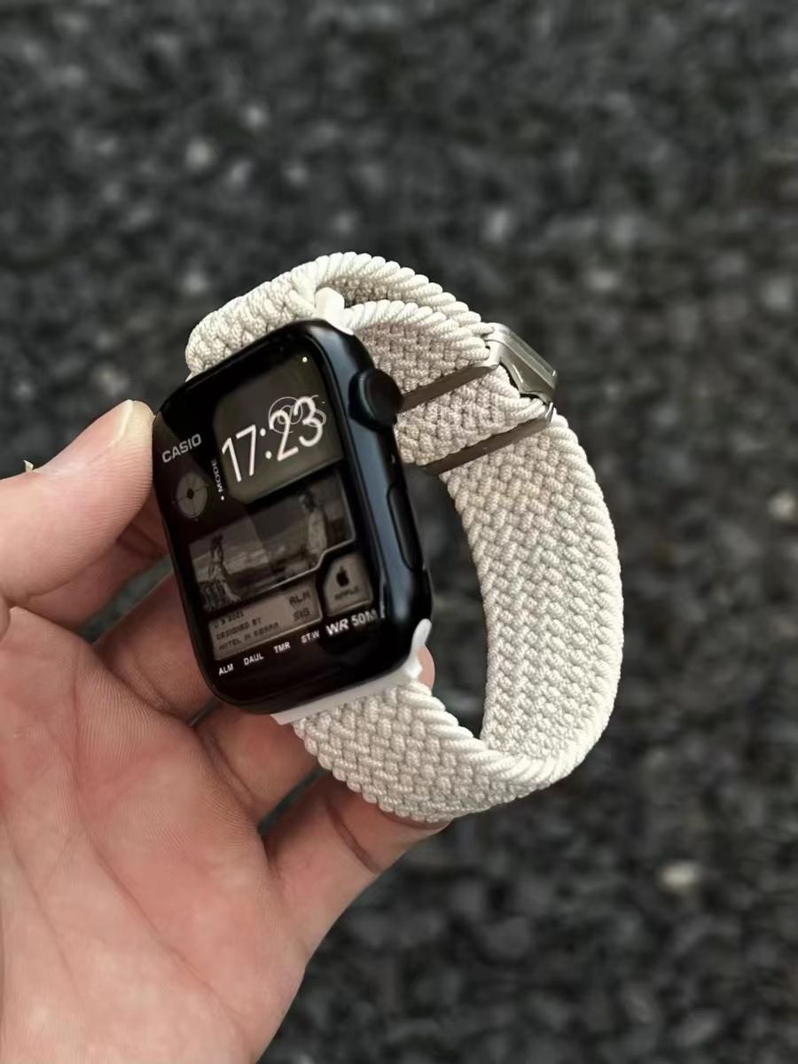 Watch Bands Nylon Strap for Apple Watch Band 44mm 40mm 49mm 45mm 41 42 38 Solo Loop Bracelet for Iwatch Series 7 8 9 SE 6 5 4 Ultra 2 Correa