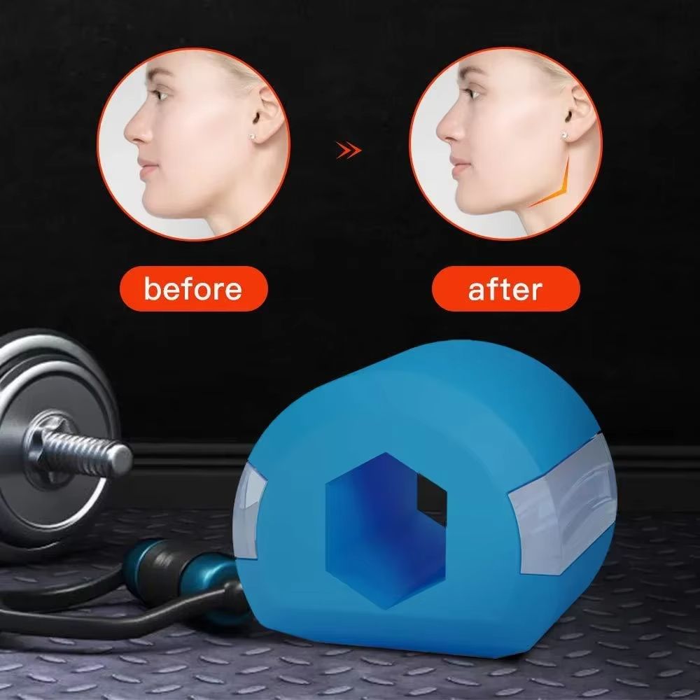 Fitness Face Masseter Men Facial Pop N Go Mouth Jaw Jaw Exerciser Muscle Chew Ball Chew Bite Breaker Training with Box