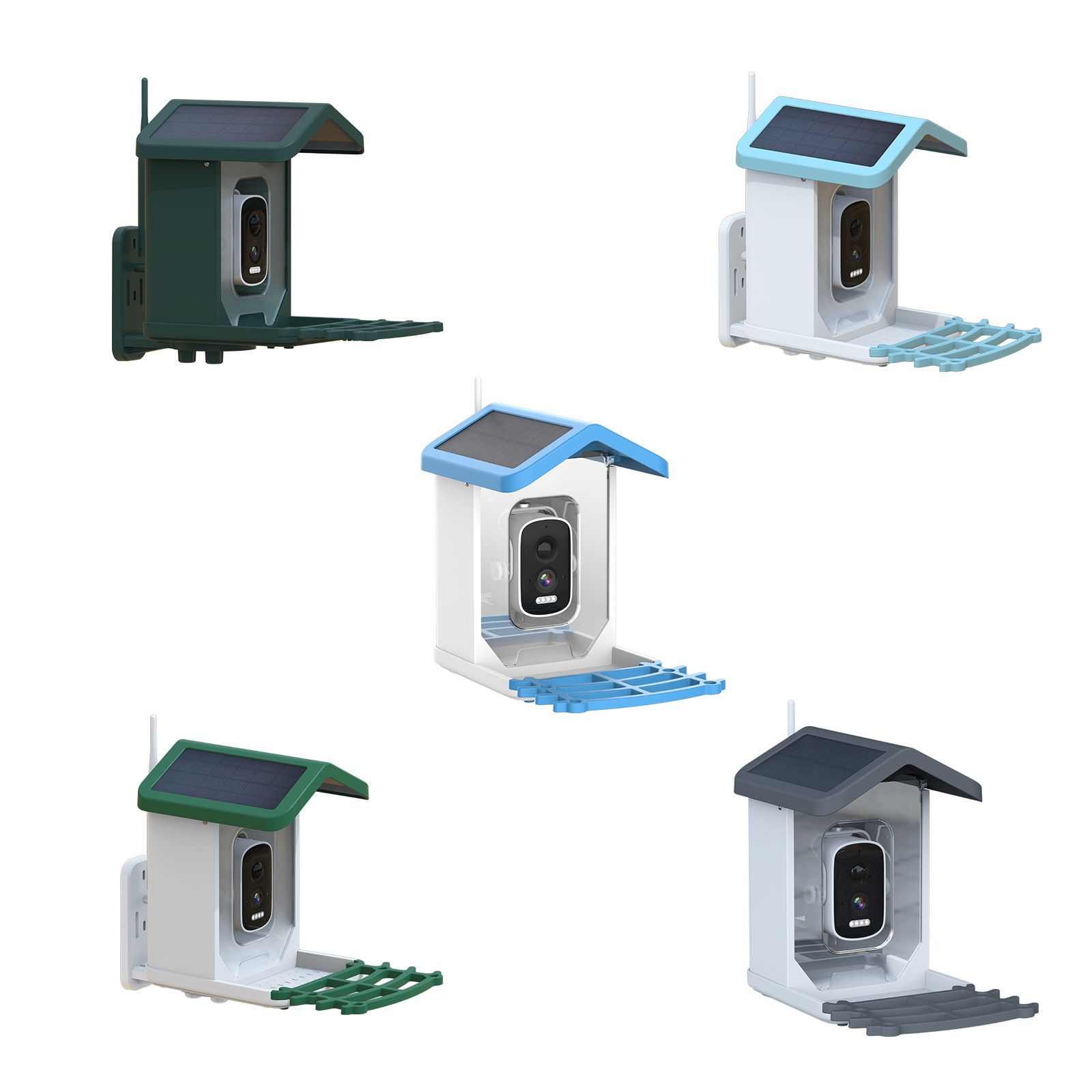 Smart Bird Feeder with Camera 1080P HD Camera Solar Panel Low Power Night Vision IPX6 Waterproof 4G or WIFI Connect