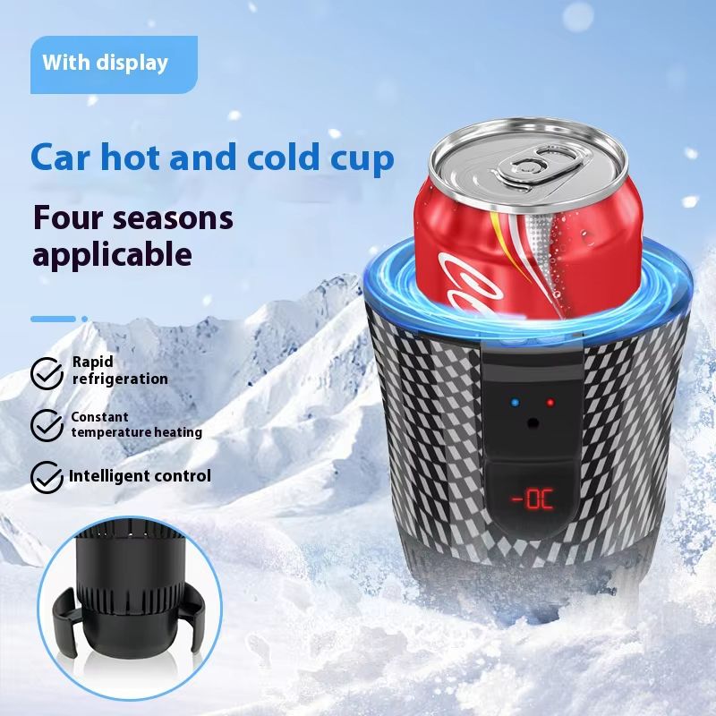 Car hot and cold cups, home dual-purpose intelligent thermal insulation hot water cups, refrigeration and heating cups, mini cup