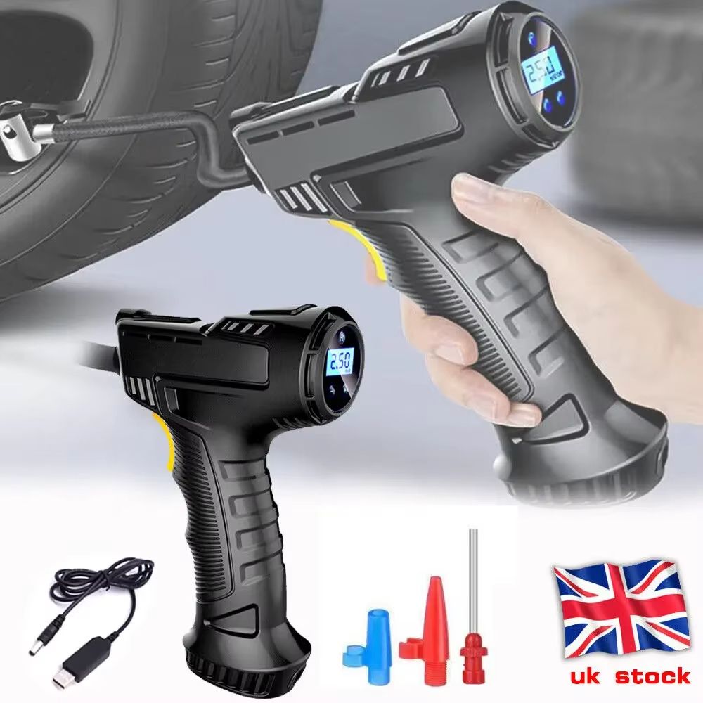 120W Digital Car Tyre Inflator Car Air Pump Wireless Car Tyre Inflator Portable Air Compressor with LED Lights for Tyres