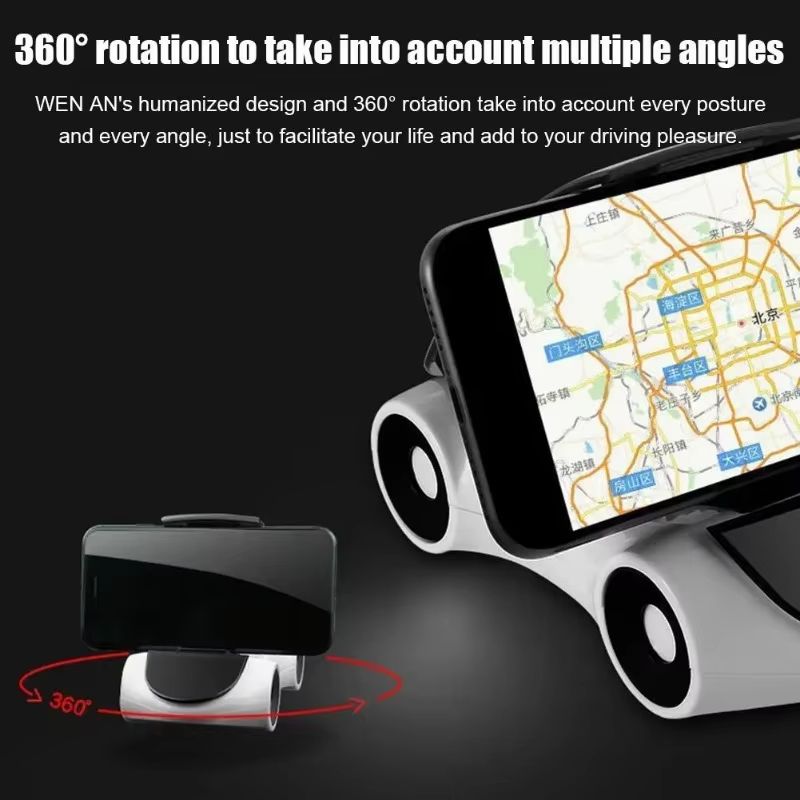 Car Mobile Phone Holder Multifunctional Universal Hand Clamp Car Model Holder Sports Car Design Desktop Holder Rotatable Fixed